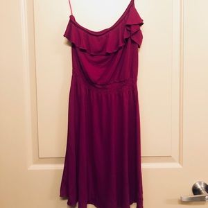 American Eagle one shoulder ruffle dress